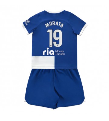 Atletico Madrid Alvaro Morata #19 Koszulka Wyjazdowych Dziecięca 2023-24 Krótki Rękaw (+ Krótkie spodenki)